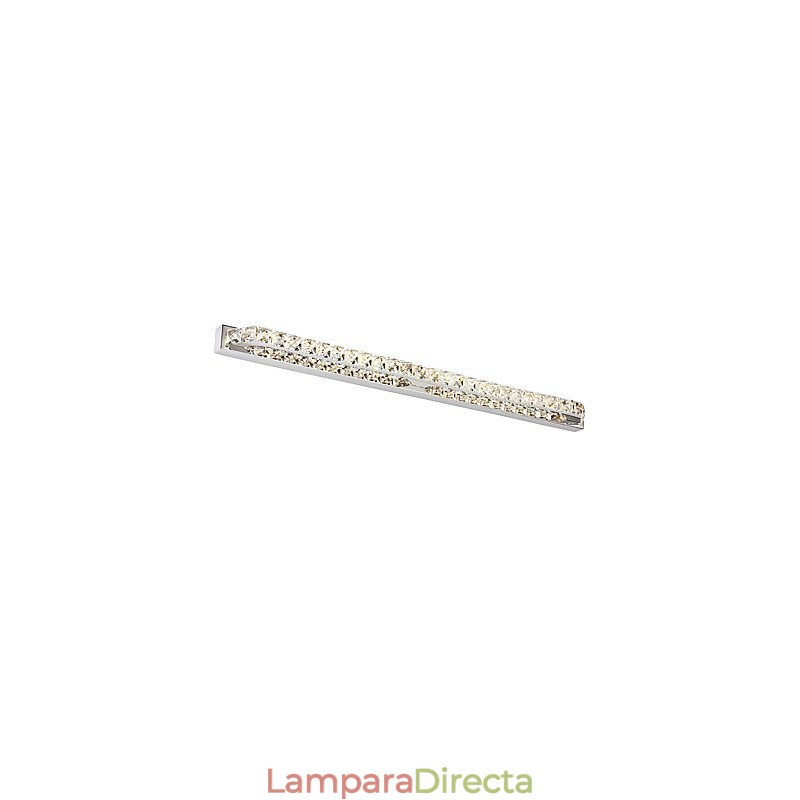 Lámpara de espejo larga de alta calidad para baño, lámpara de pared de metal y cristal.