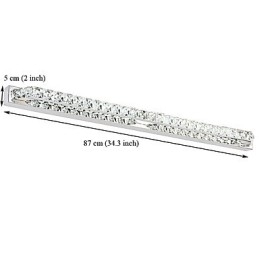 Lámpara de espejo larga de alta calidad para baño, lámpara de pared de metal y cristal.