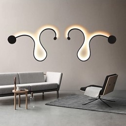Lámparas de pared modernas de metal creativas para sala de estar, pasillo, dormitorio, habitaciones de hotel, iluminación decorativa de noche