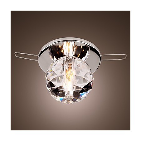 Lámpara empotrada moderna de metal cromado estilo mini de cristal contemporáneo Lámpara empotrada moderna de metal cromado estilo mini de cristal contemporáneo