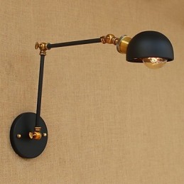 Lámpara de pared de brazo largo para bar de restaurante creativa y nostálgica