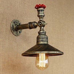 Lámpara de pared decorativa de un solo cabezal con mangueras industriales estilo Edison para restaurante retro