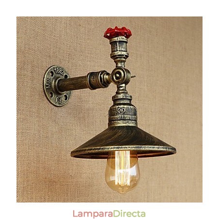 Lámpara de pared decorativa de un solo cabezal con mangueras industriales estilo Edison para restaurante retro Lámpara de pared decorativa de un solo cabezal con mangueras industriales estilo Edison para restaurante retro
