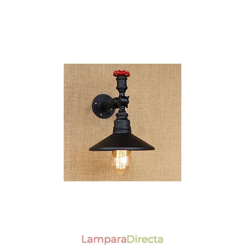 Lámpara de pared decorativa de un solo cabezal con mangueras industriales estilo Edison para restaurante retro
