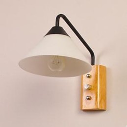 Lámpara de pared de cristal y madera para dormitorio, pasillo, porche, escalera, estilo japonés y coreano