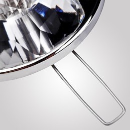 Lámpara empotrada moderna de metal cromado estilo mini de cristal contemporáneo