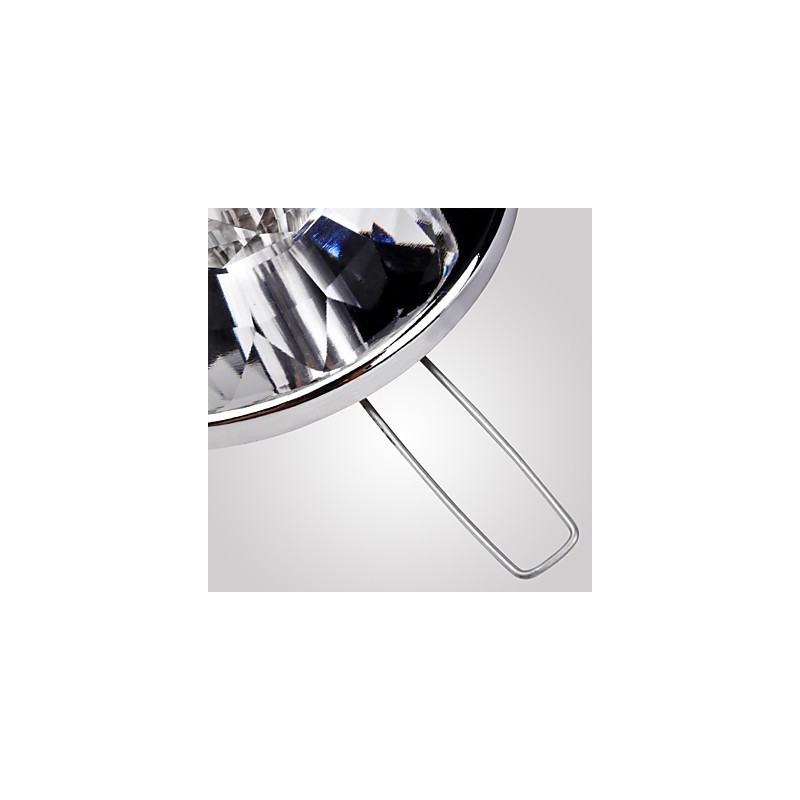Lámpara empotrada moderna de metal cromado estilo mini de cristal contemporáneo