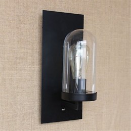 Apliques de pared con luz ambiental de estilo rústico estilo cabaña retro para proteger los ojos