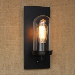 Apliques de pared con luz ambiental de estilo rústico estilo cabaña retro para proteger los ojos
