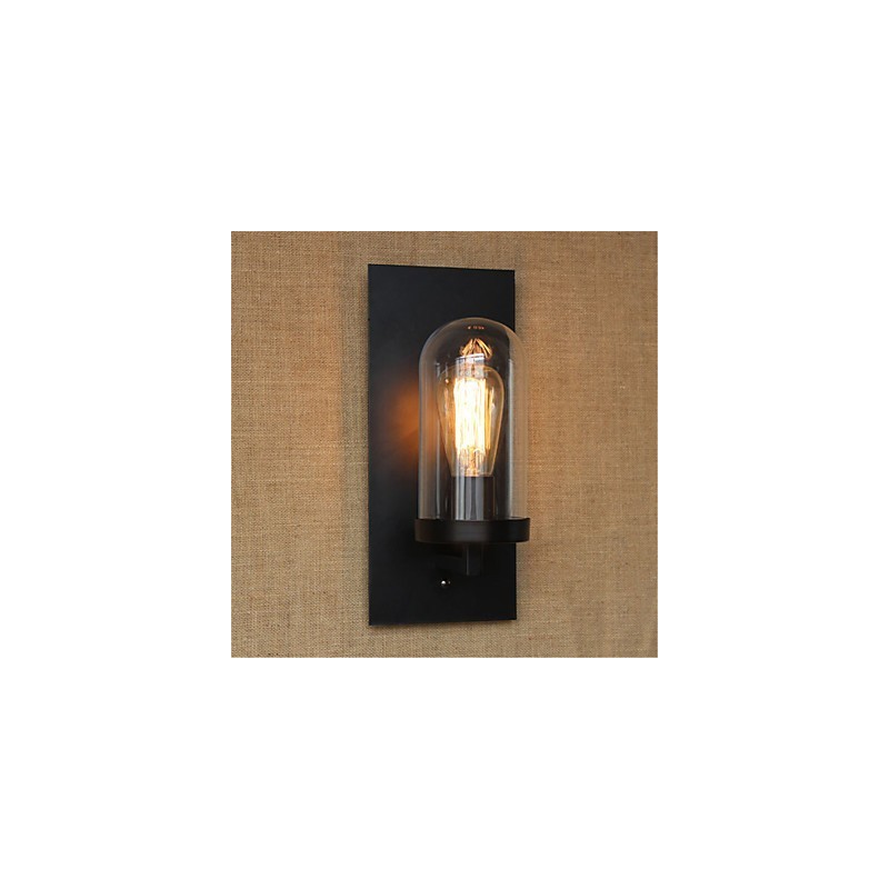 Apliques de pared con luz ambiental de estilo rústico estilo cabaña retro para proteger los ojos