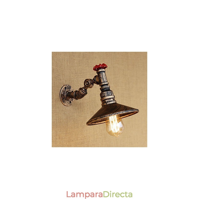 Lámpara de pared con brazo oscilante giratorio de estilo mini con pintura retro campestre