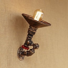 Lámpara de pared con brazo oscilante giratorio de estilo mini con pintura retro campestre