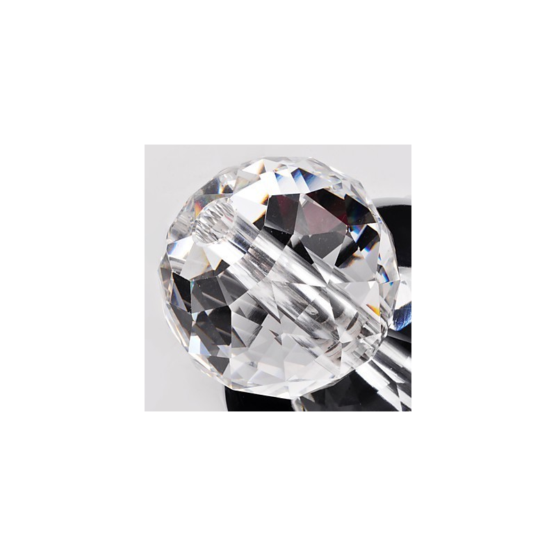 Lámpara empotrada moderna de metal cromado estilo mini de cristal contemporáneo