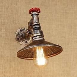 Lámpara de pared con brazo oscilante giratorio de estilo mini con pintura retro campestre