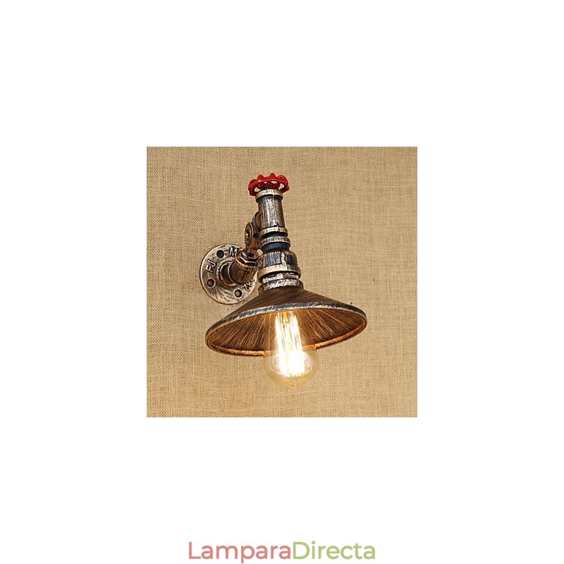 Lámpara de pared con brazo oscilante giratorio de estilo mini con pintura retro campestre