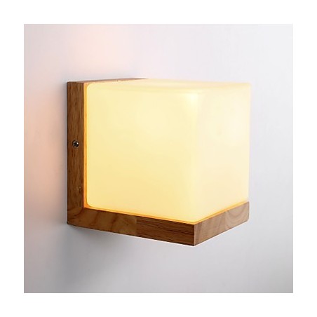 Apliques de pared de madera con pantalla de vidrio, 110 V o 220 V, estilo rústico. Apliques de pared de madera con pantalla de vidrio, 110 V o 220 V, estilo rústico.