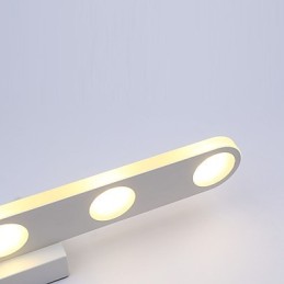 Aplique de pared moderno contemporáneo integrado para iluminación de baño con luz descendente