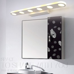 Aplique de pared moderno contemporáneo integrado para iluminación de baño con luz descendente
