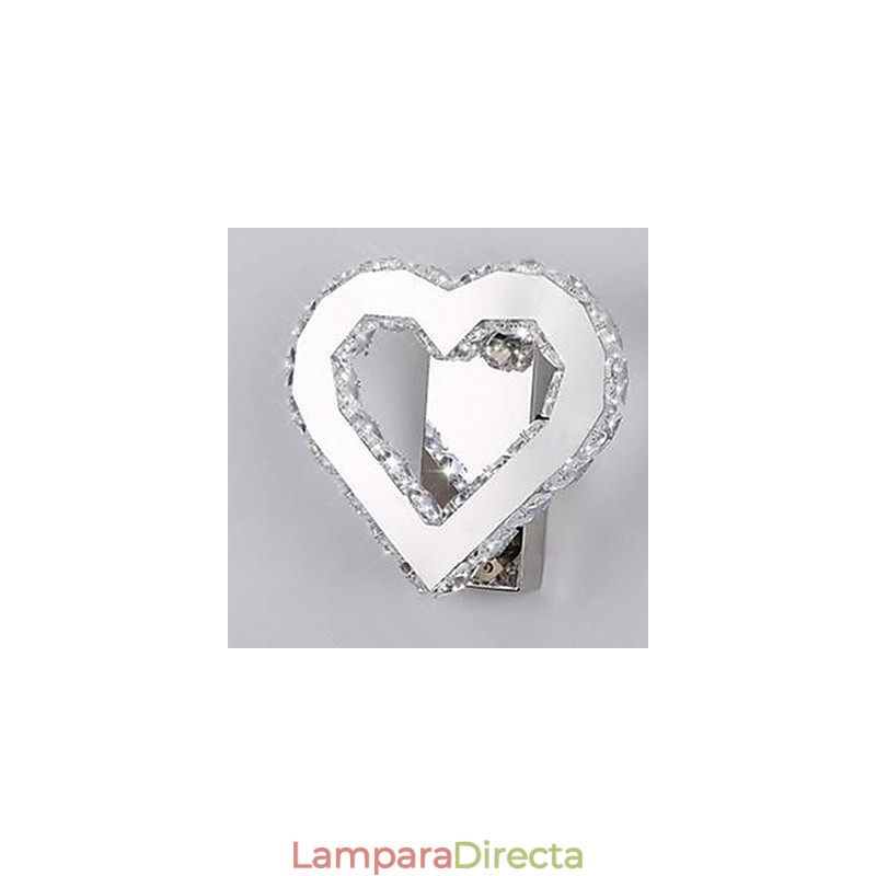 Lámpara de pared moderna contemporánea integrada con cromo para iluminación ambiental.