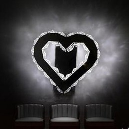 Lámpara de pared moderna contemporánea integrada con cromo para iluminación ambiental.