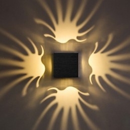 Lámpara de pared empotrada de aluminio moderna y ligera para decorar paredes