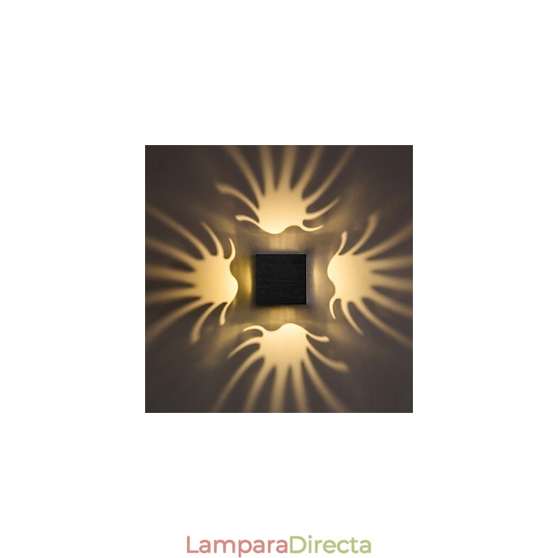 Lámpara de pared empotrada de aluminio moderna y ligera para decorar paredes