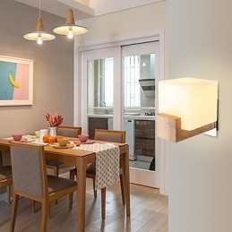 Apliques de pared con luz ambiental y protección ocular con pintura contemporánea moderna