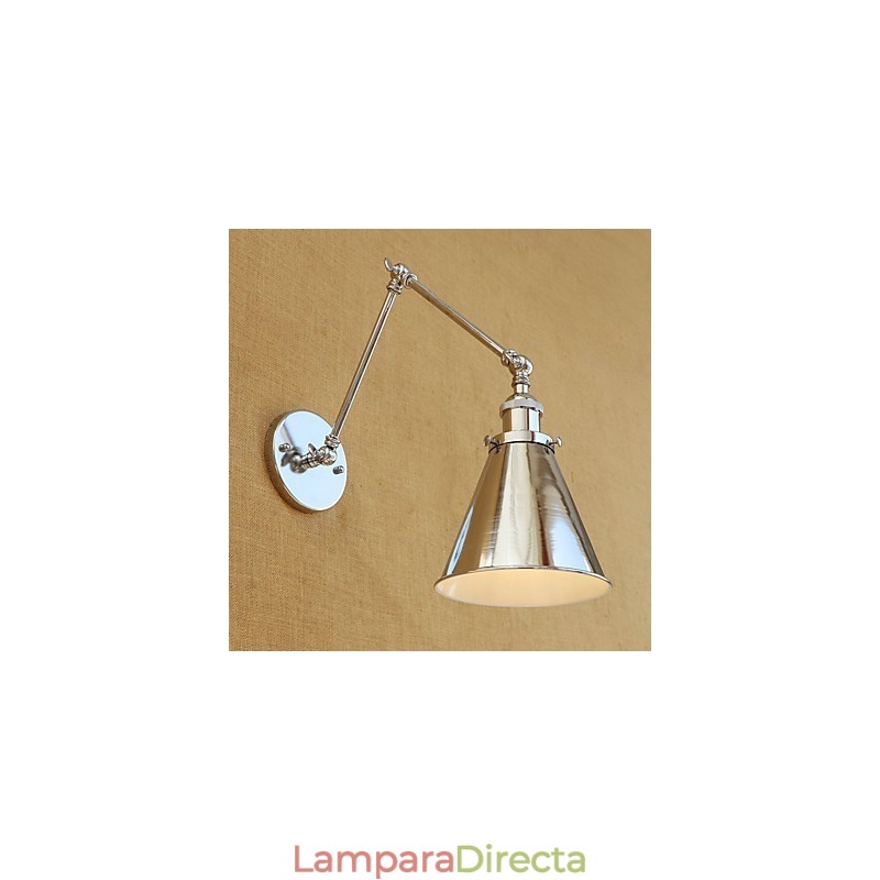 Lámpara de brazo oscilante con protección ocular, moderna, contemporánea, retro, galvanizada, luz ambiental.