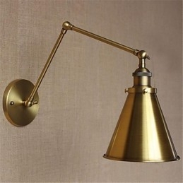 Lámpara de brazo oscilante con protección ocular, moderna, contemporánea, retro, galvanizada, luz ambiental.