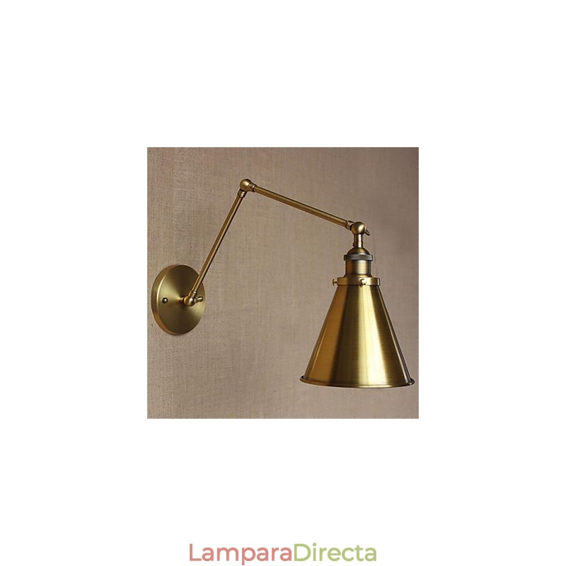 Lámpara de brazo oscilante con protección ocular, moderna, contemporánea, retro, galvanizada, luz ambiental.