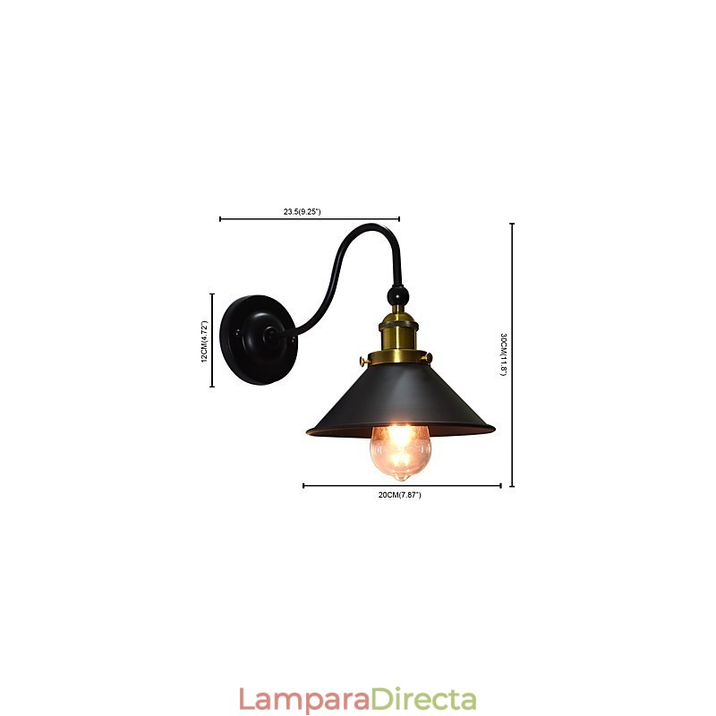 Apliques de pared Aplique de pared Lámpara de pared de hierro Lámpara de sable de luz negra tonta en la pared