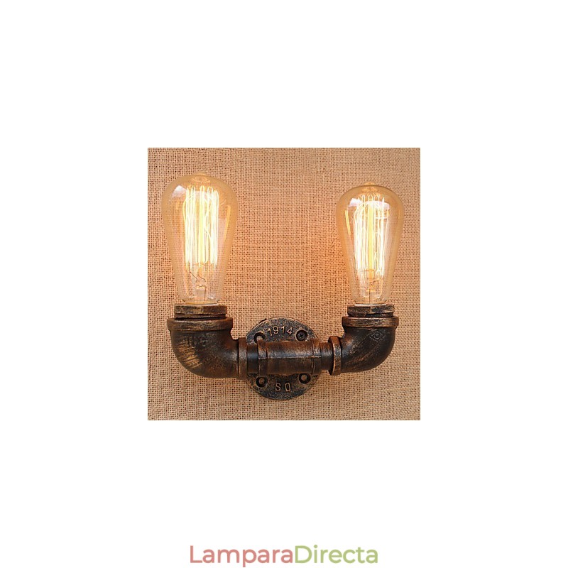 Aplique de pared con luz ambiental estilo mini con pintura retro campestre