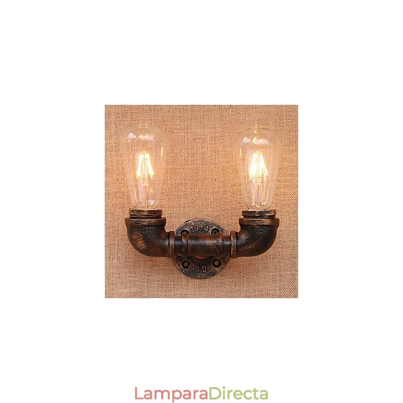 Aplique de pared con luz ambiental estilo mini con pintura retro campestre