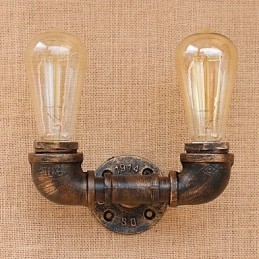 Aplique de pared con luz ambiental estilo mini con pintura retro campestre