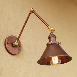 Aplique de pared de latón vintage industrial, lámpara de pared, iluminación para el hogar, decoración de interiores, aplique de pared
