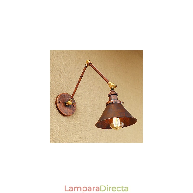 Aplique de pared de latón vintage industrial, lámpara de pared, iluminación para el hogar, decoración de interiores, aplique de pared