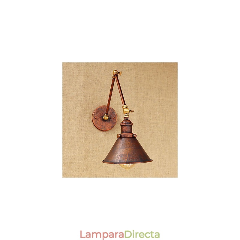 Aplique de pared de latón vintage industrial, lámpara de pared, iluminación para el hogar, decoración de interiores, aplique de pared