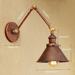 Aplique de pared de latón vintage industrial, lámpara de pared, iluminación para el hogar, decoración de interiores, aplique de pared
