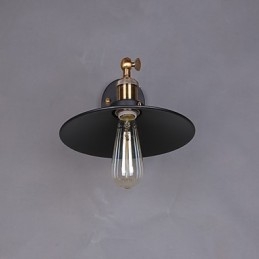 Aplique de pared con luz ambiental de brazo oscilante, estilo rústico clásico tradicional, con pintura campestre.
