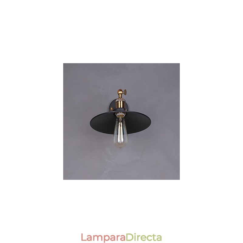 Aplique de pared con luz ambiental de brazo oscilante, estilo rústico clásico tradicional, con pintura campestre.