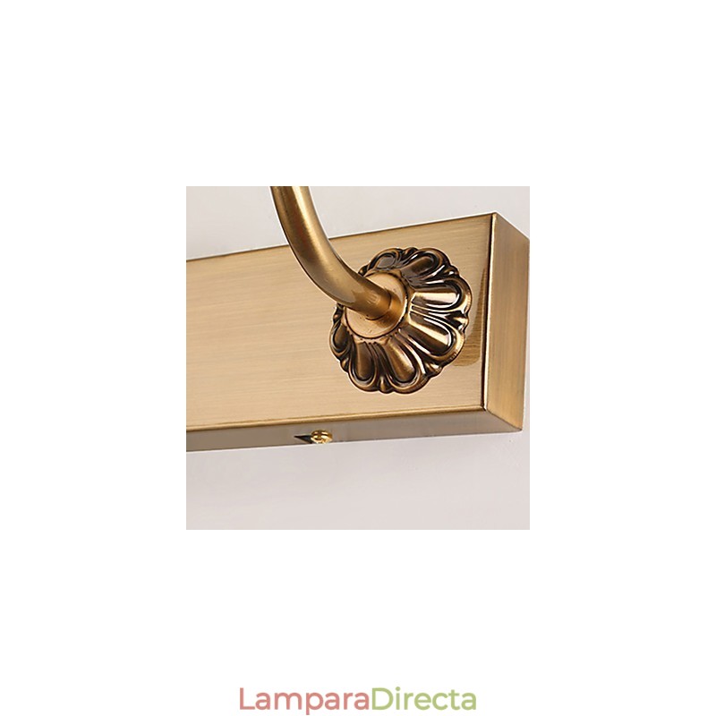 Lámpara de espejo integrada moderna contemporánea tradicional clásica rústica estilo cabaña vintage latón antiguo