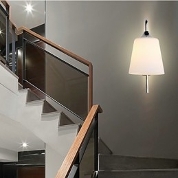 Apliques de pared con luz ambiental y protección ocular con pintura contemporánea moderna