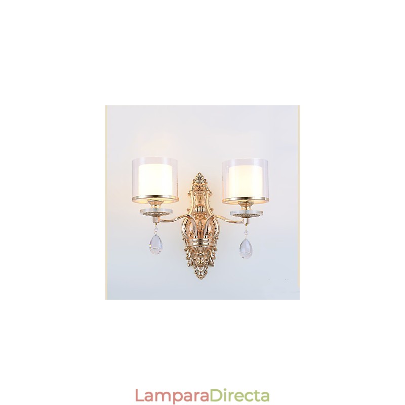 Apliques de pared con luz ambiental, modernos y contemporáneos, con acabado galvanizado, para protección ocular.
