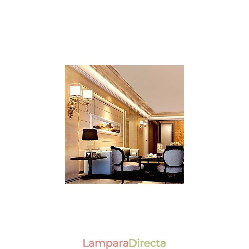 Apliques de pared con luz ambiental, modernos y contemporáneos, con acabado galvanizado, para protección ocular.