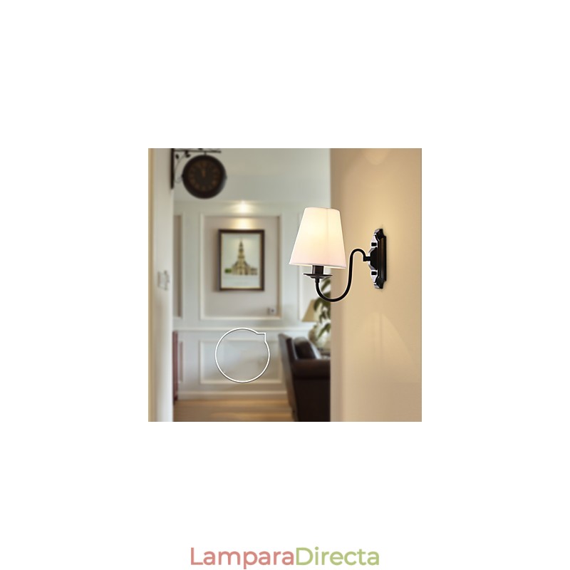 Apliques de pared con luz descendente y protección ocular con pintura contemporánea moderna
