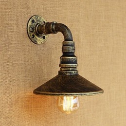 Apliques de pared con luz ambiental estilo mini con pintura retro rústica de estilo campestre.