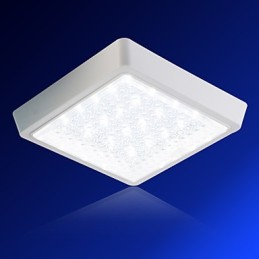 Lámparas empotradas blancas de 9 W, alta transmitancia de luz, sencillas y modernas.