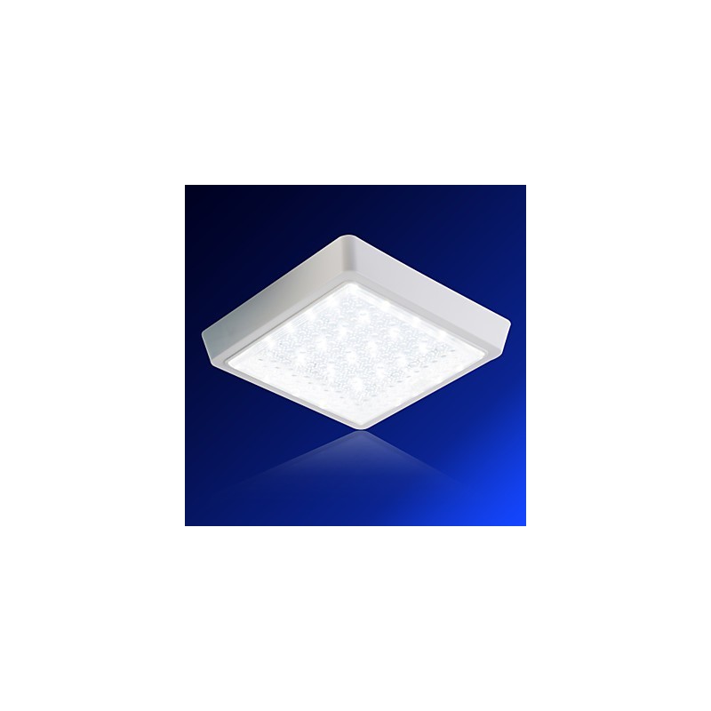 Lámparas empotradas blancas de 9 W, alta transmitancia de luz, sencillas y modernas.