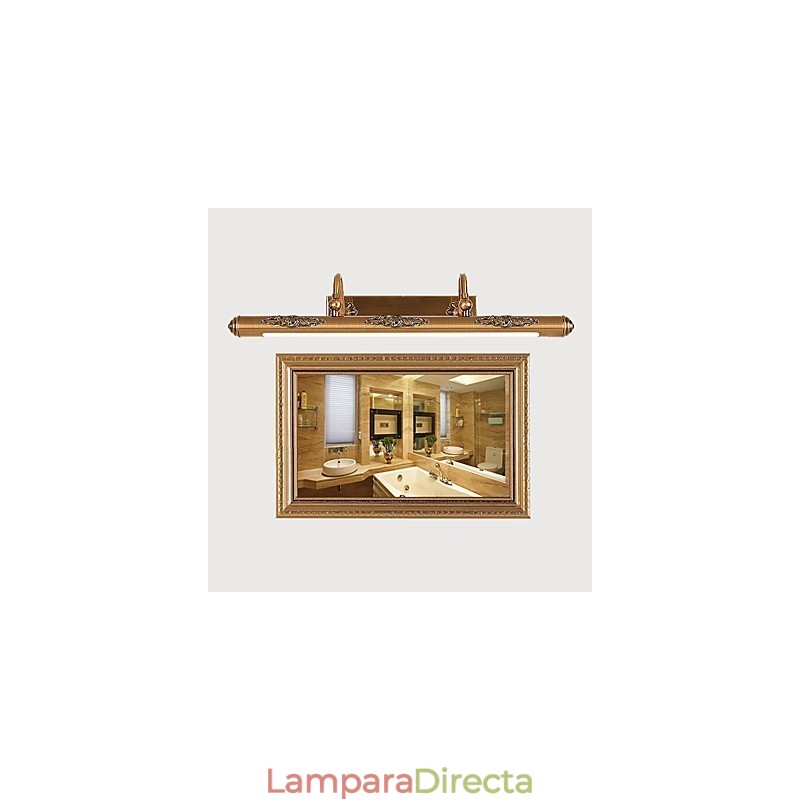 Lámpara de espejo 80CM 1Tradicional Vintage Latón antiguo Característica para