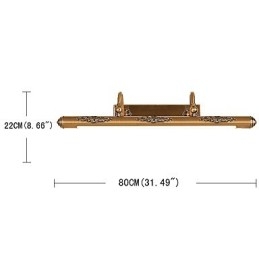 Lámpara de espejo 80CM 1Tradicional Vintage Latón antiguo Característica para